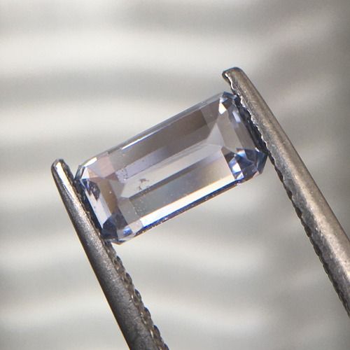1.23 ct Natural No Heat White Sapphire with Blue Tint Octagonal PGTL Certified