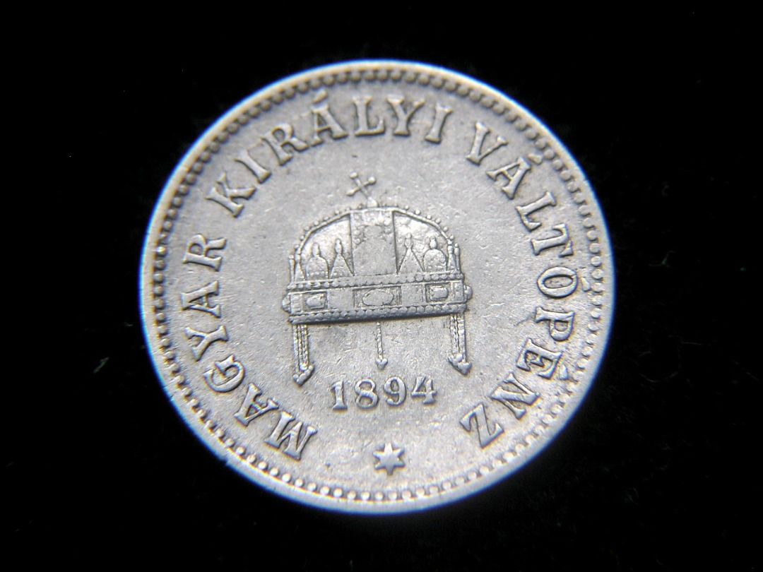 匈牙利鎳幣-1894年奧匈帝國匈牙利(Austro-Hungarian Empire - Hungary)皇冠10費勒鎳幣(奧皇法蘭士約瑟時期),  興趣及遊戲, 收藏品及紀念品, 錢幣- Carousell