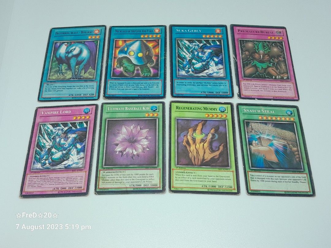 1990s Yugi Oh Half Size Teks (16pcs) (Category: Vintage Collectibles) located in San Pablo. Submitted by fredambion (Listing ID 1253172805, Image 3). Description: *Please Take Time To Read Descriptions & Check The Photos *What You See Is What You Get *1990s Yugi Oh Half Size Teks *All For Only 50 / 16pcs *Batang 90s Memorabilia *With Doubles *Slight Smaller Than Half Size Teks *Half The Size Of Standard Card *2nd Hand Condition *Manage Your Expec