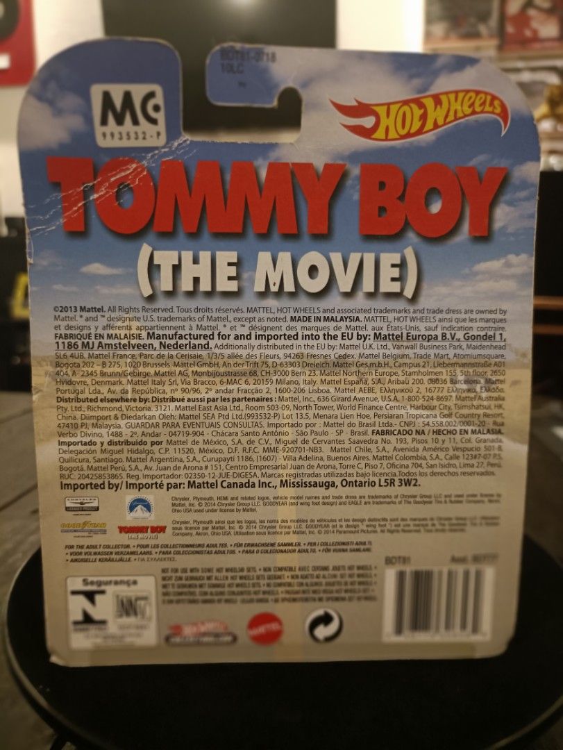2013 Hot Wheels Tommy Boy The Movie 67 Plymouth Hobbies Toys