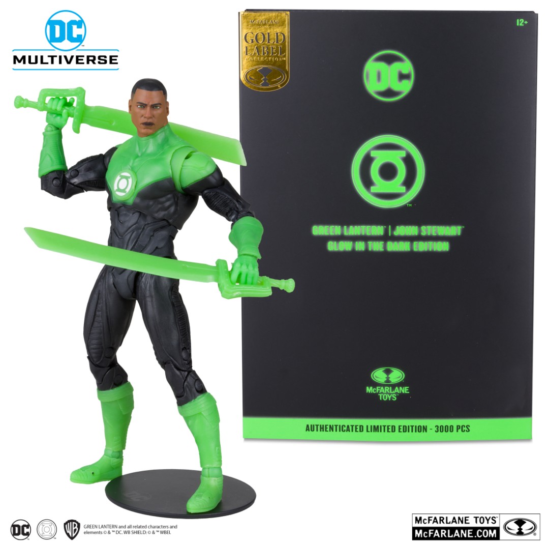 限量3000 McFarlane Glow in dark Green Lantern John Stewart 夜光