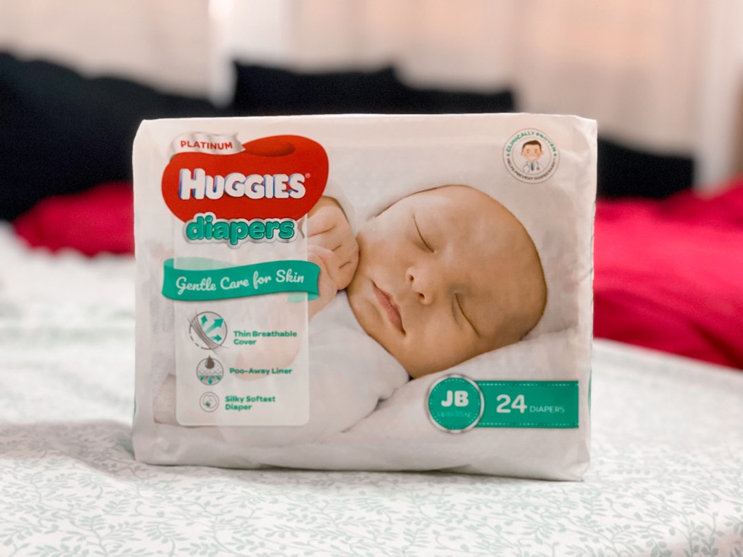 3 Packs Just Born Huggies Diapers, Babies & Kids, Bathing & Changing