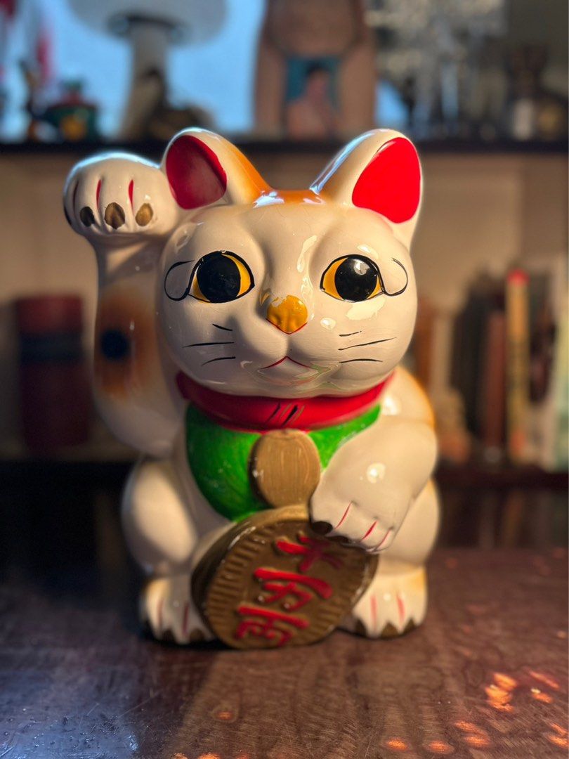 陶器 猫の置物(69)-