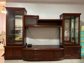 [免費出清 只到月底]實木電視櫃展示櫃玻璃櫃儲物櫃收納櫃 
