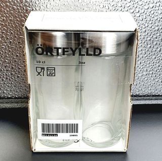 CITRONHAJ Spice jar, clear glass/stainless steel, 3 oz - IKEA
