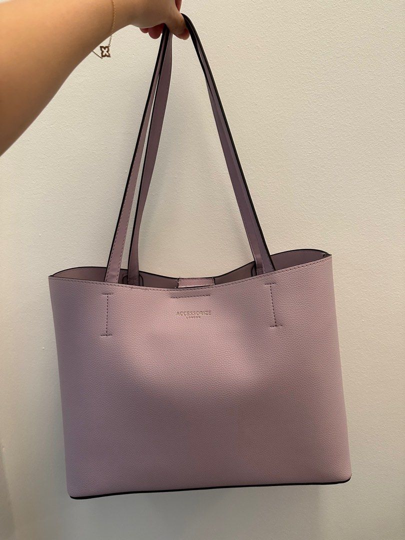 Accessorize Lilac Tote Bag Pastel Light Purple Women s Fashion