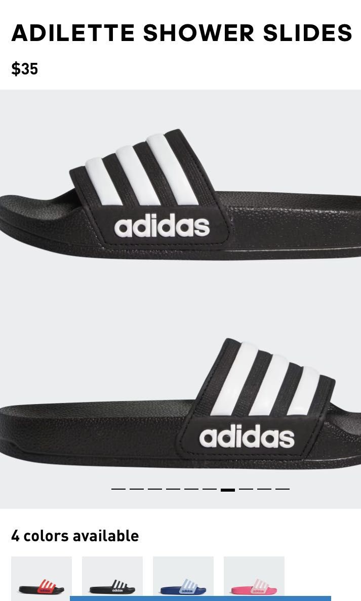 Adilette shower outlet slide