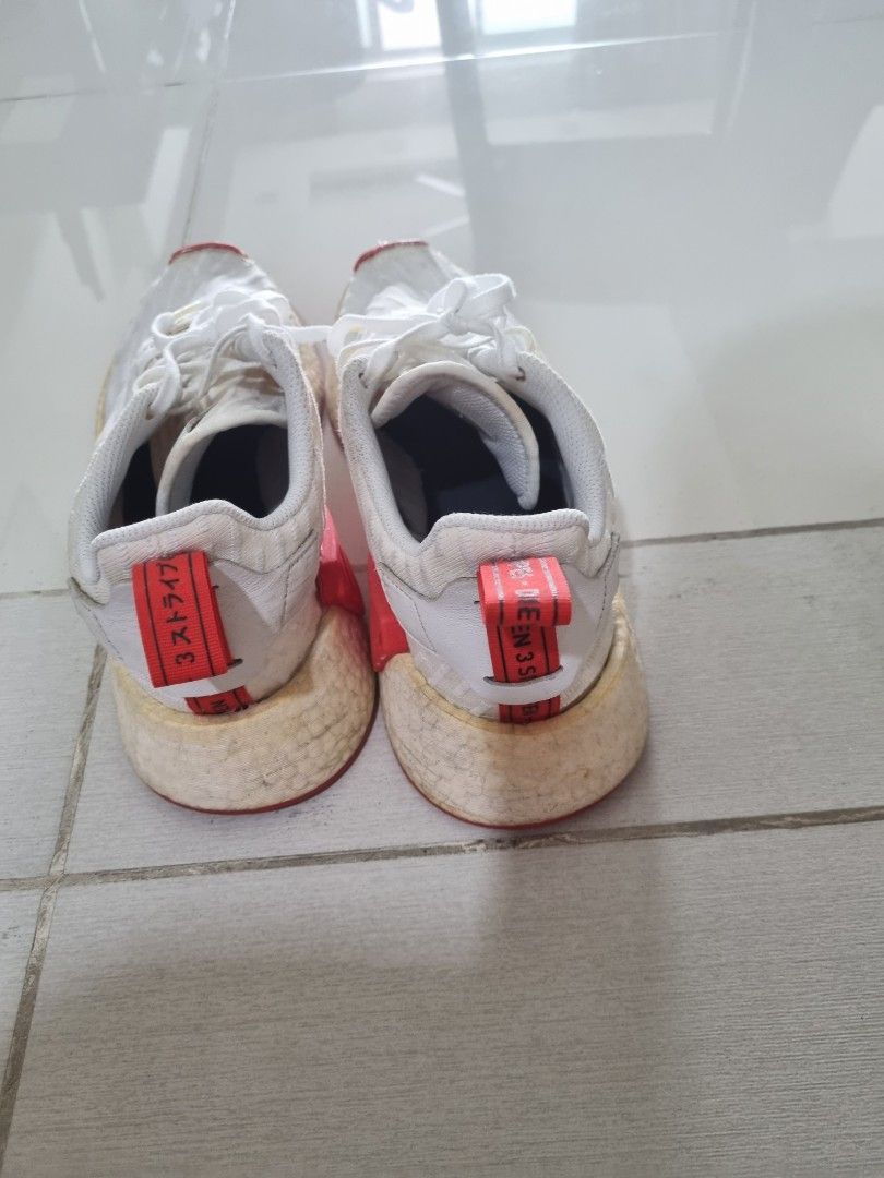White red deals nmds