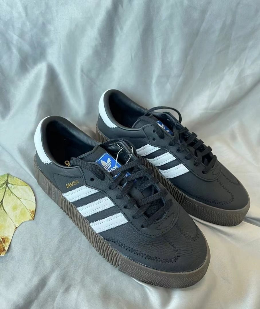 samba rose trainers white black glory pink