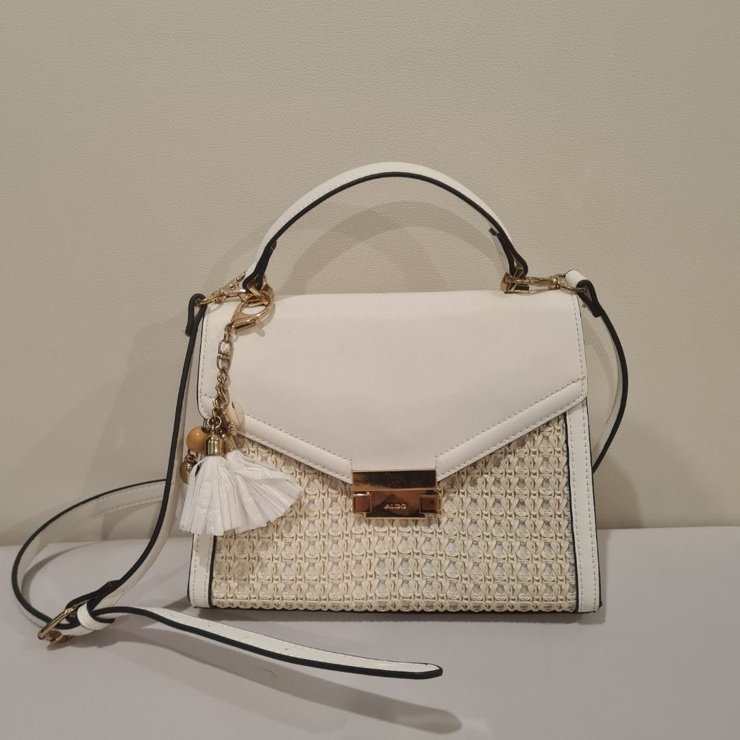 Aldo White Classy Tassle Sling Bag