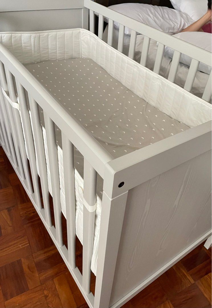 ALL IN Ikea sundvik crib mattress protector bumper pads and