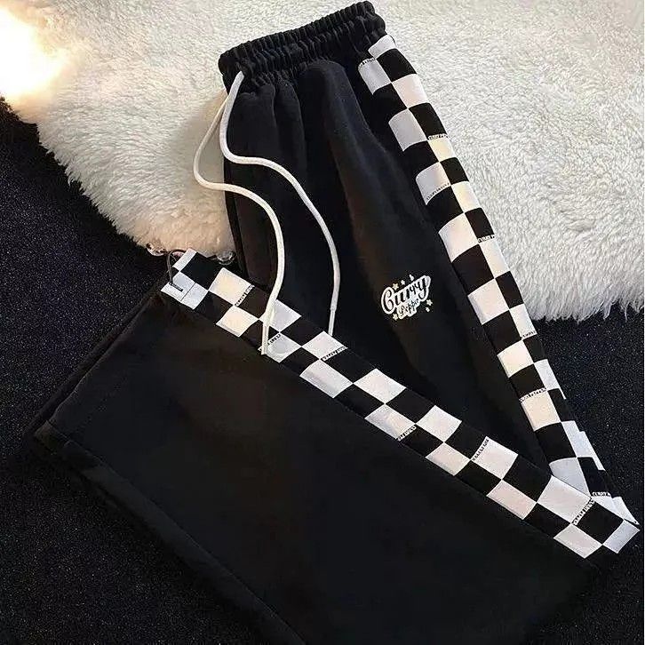 Checkerboard sweatpants sales
