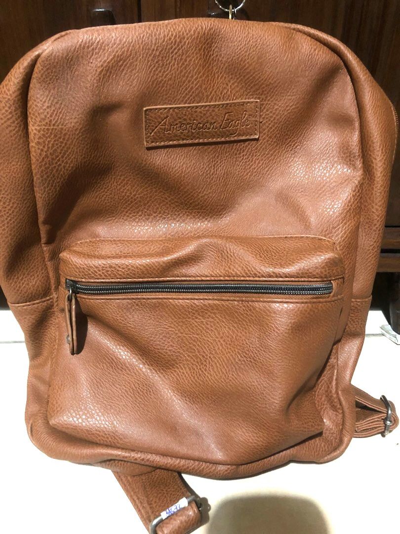 American eagle leather discount backpack