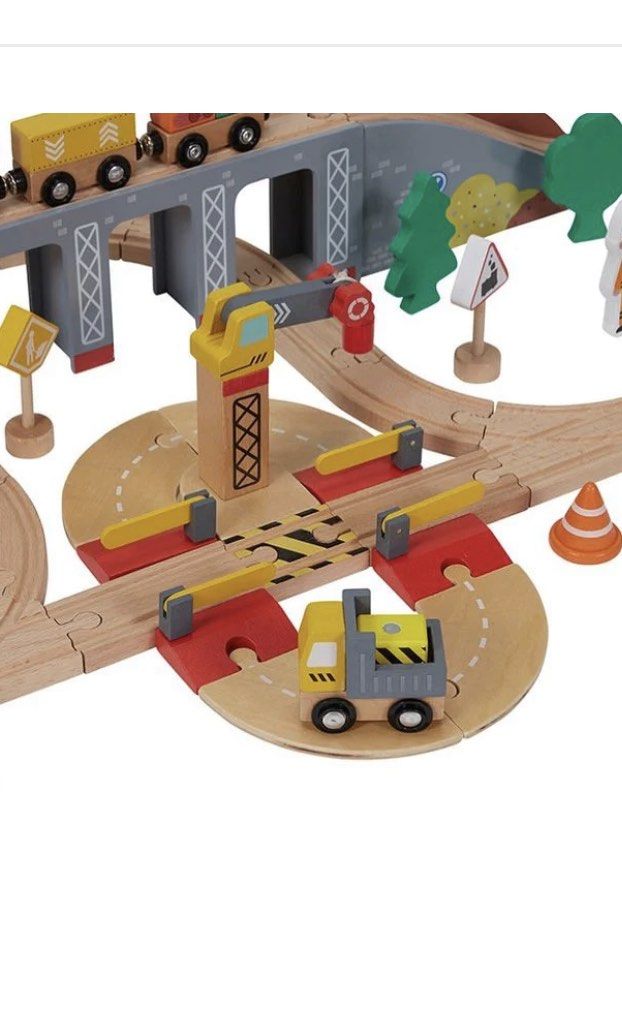 Anko Wooden Construction Train Set, Hobbies & Toys, Toys & Games on