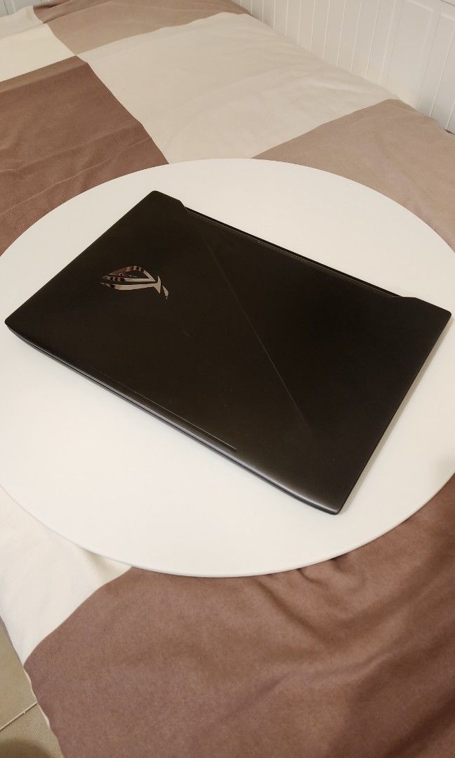 ASUS ROG Strix GL703GE-ES73 (Broken Laptop) (Category: Laptops & Notebooks) located in Makati City. Submitted by jp005 (Listing ID 1253252981, Image 2). Description: SCAR Edition Core i7 8750H / 2.2 GHz Win 10 Home 64-bit 32 GB RAM 128 GB SSD NVMe + 1 TB SSD 17.3" TN 1920 x 1080 (Full HD) @ 120 Hz GF GTX 1050 Ti 802.11ac, Bluetooth Battery newly replaced 4 year old laptop SRP: +70,000 RFS: Got a new machine PRICE NEGOTIABLE ISSUES: ●1 chip from m