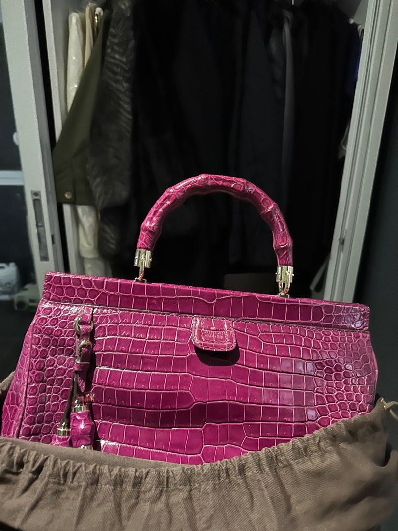 Gucci Thiara Bamboo Handle Crocodile Leather Bag In Pink Lyst |  truongquoctesaigon.edu.vn