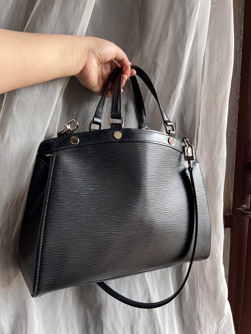 Authentic Louis Vuitton Brea Handbag Cuir epi in Black Women s