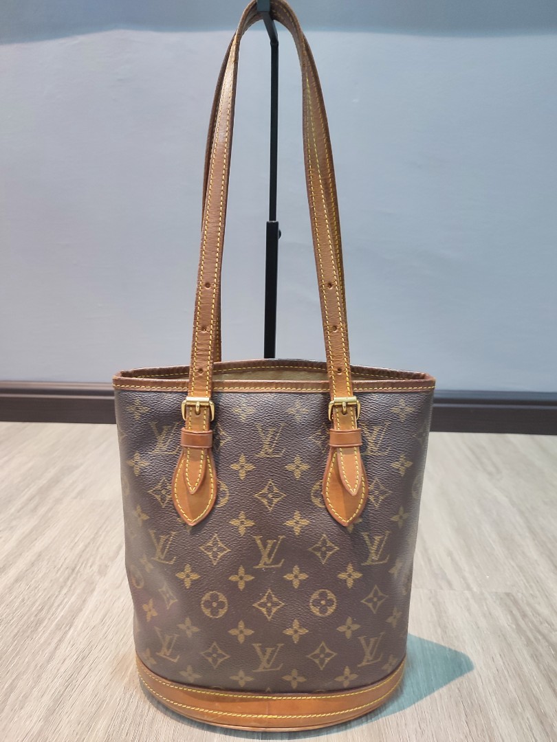 Authentic Louis Vuitton LV bucket bag PM, Luxury, Bags & Wallets