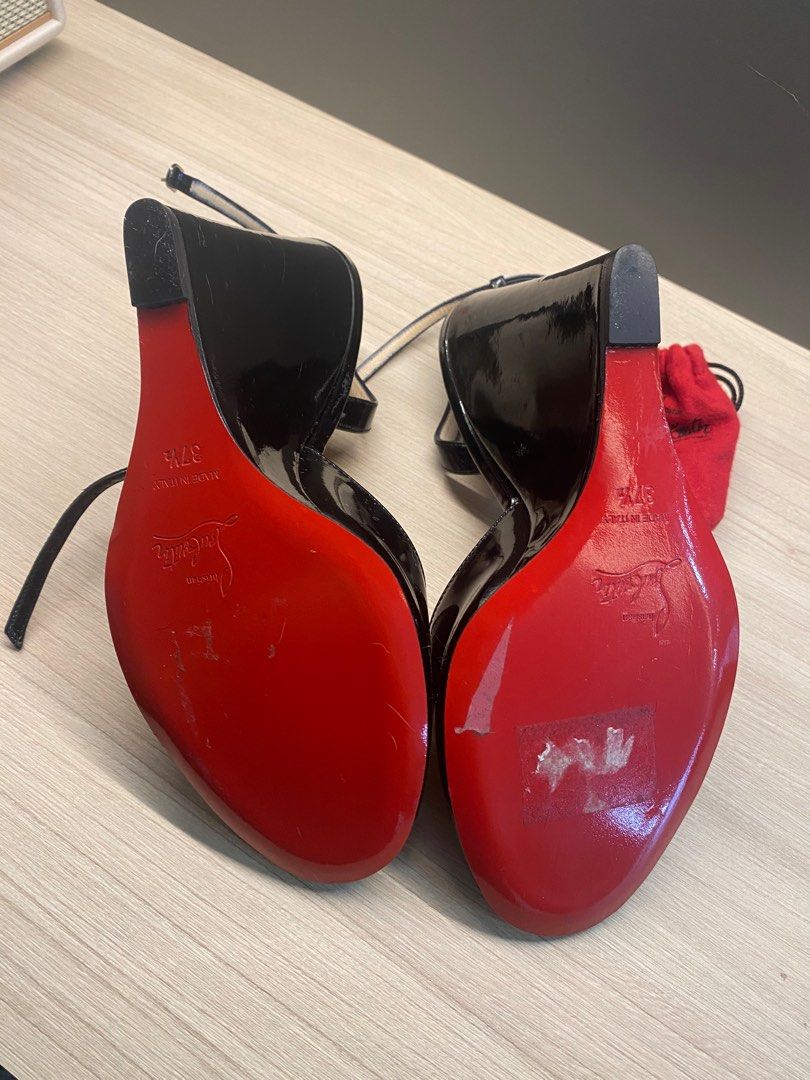 AUTHENTIC Christian Louboutin Peep Toe Wedge Shoes