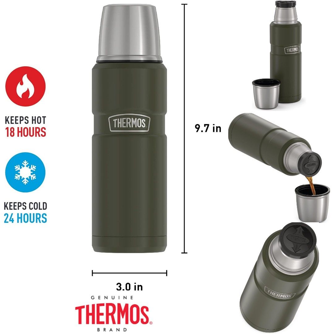 Thermos 16 oz. Stainless King Vacuum Insulated Coffee Mug - Army Green