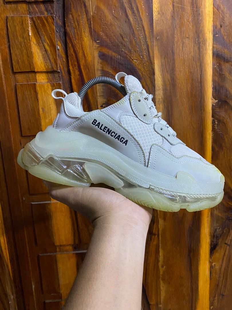 Triple s white on feet online