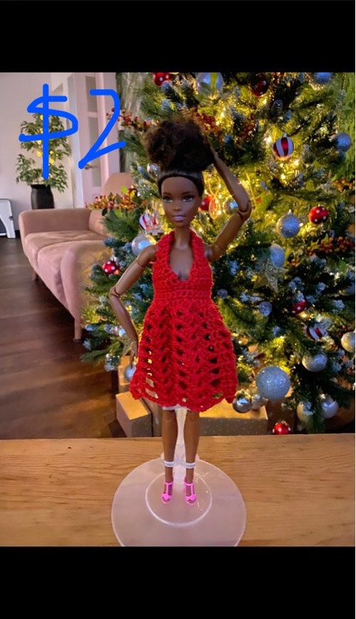 Barbie Christmas dress, Hobbies & Toys, Toys & Games on Carousell