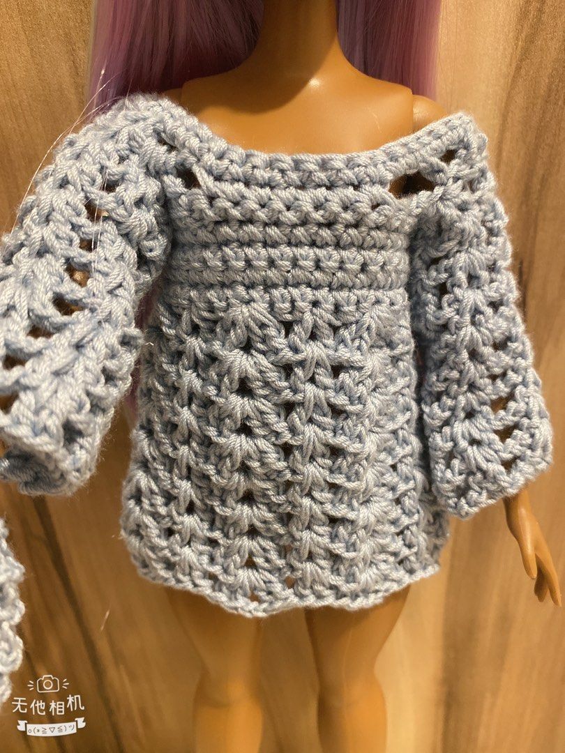 Curvy Barbie Clothes Patterns Crochet Barbie Top Knitting Pattern