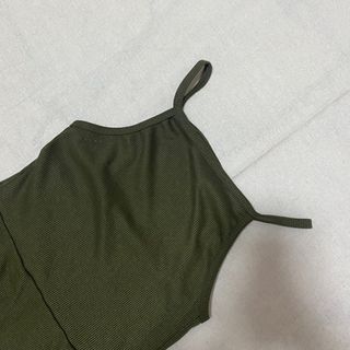 Basic Square Neck Dress (Olive/Green)
