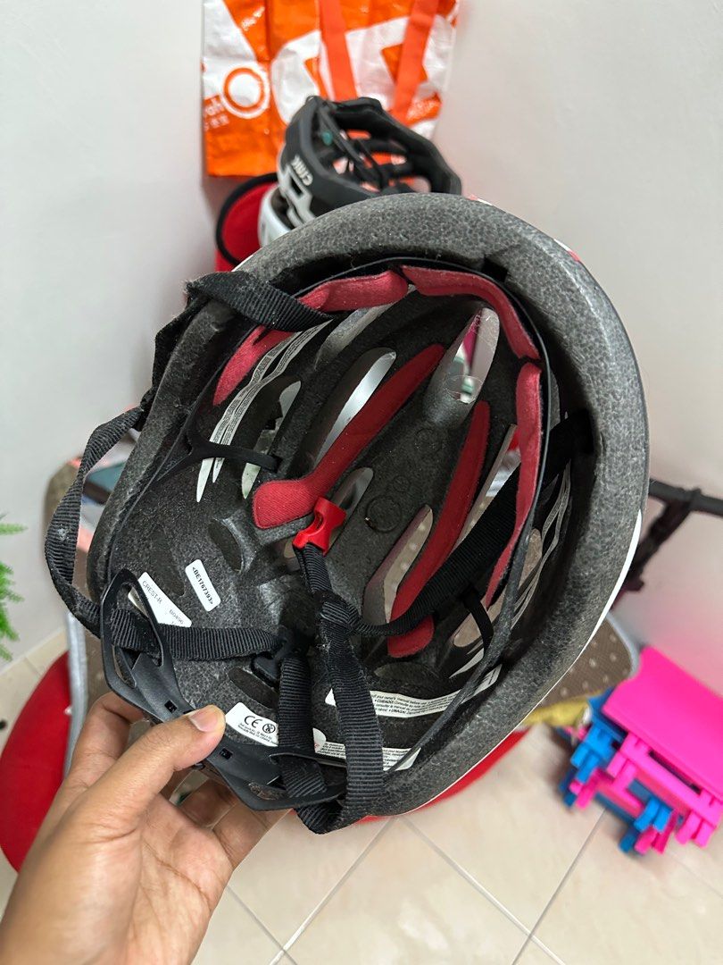 Bike helmet best sale strap threading