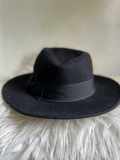 Black Wool Fedora / Bowler Hat (perfect for autumn winter season)