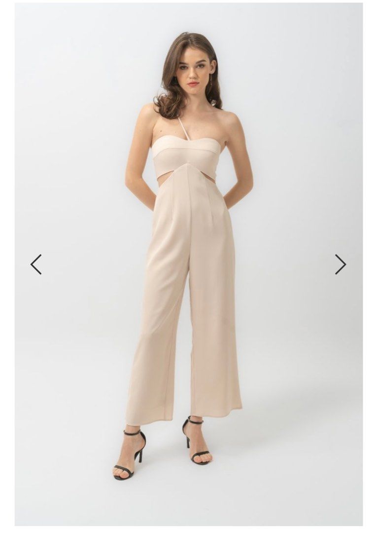 Light pink strapless jumpsuit deals
