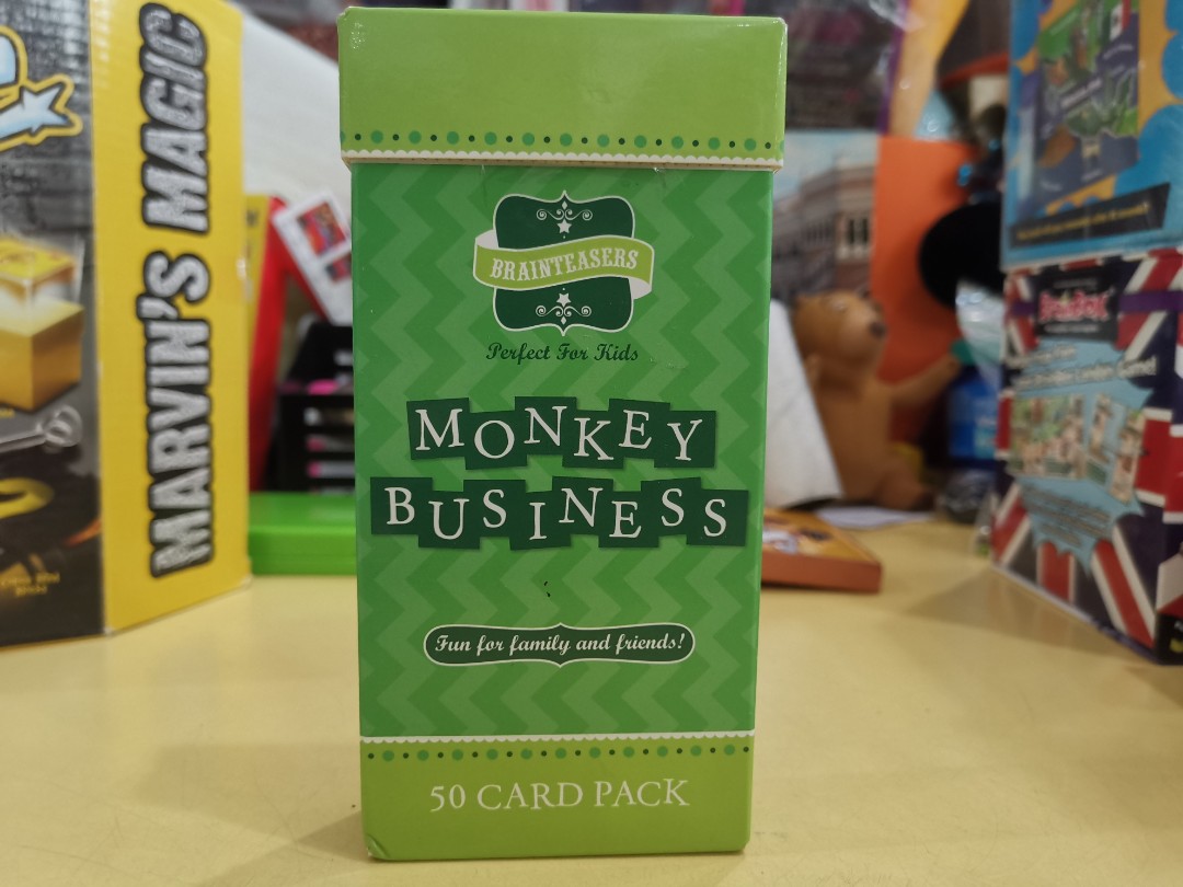 Brainteasers Kids Monkey Business 50 Card Pack Family Game, Hobbies & Toys,  Toys & Games on Carousell