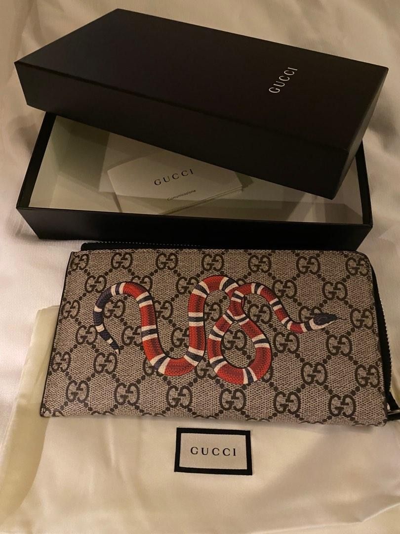 Brand new Gucci Snake Long Wallet, Luxury, Bags & Wallets on Carousell