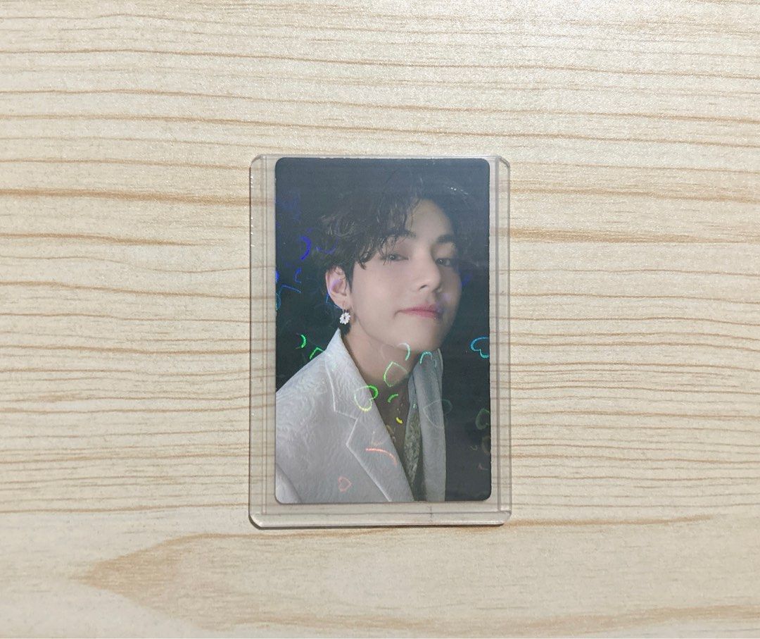 BTS Taehyung JPFC Holo Hearts PC (Category: K-Wave Merchandise) located in Binan City. Submitted by amntnz (Listing ID 1253266285, Image 1). Description: Can give for ₱4,000 if PAYO — PC is close to mint DOP: 30% NRDP after 3 days, balance after 2 weeks MOP: BDO, Gcash, BPI, Maya MOD: J&T , LBC.