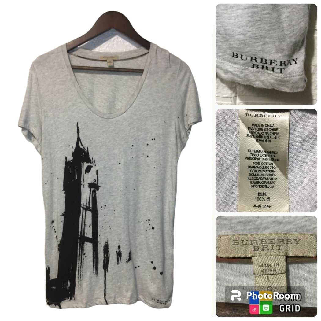 Burberry Brit Womens T-Shirt Large, Women'S Fashion, Tops, Shirts On  Carousell