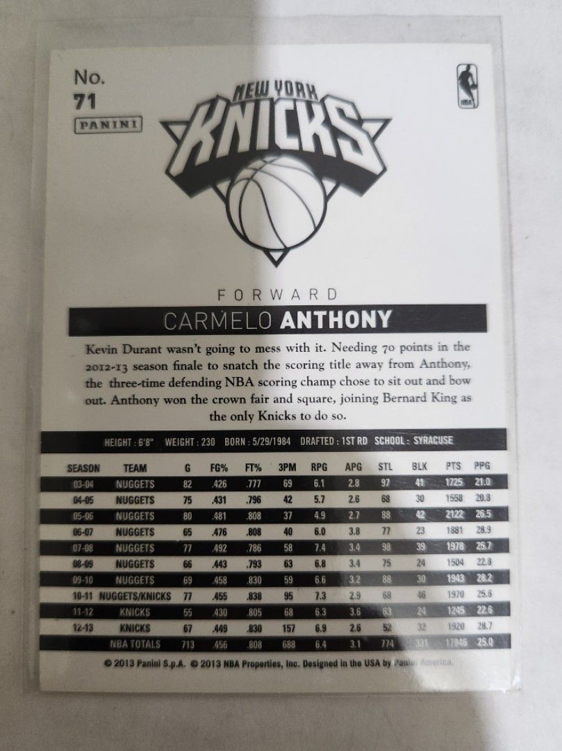 carmelo anthony signature