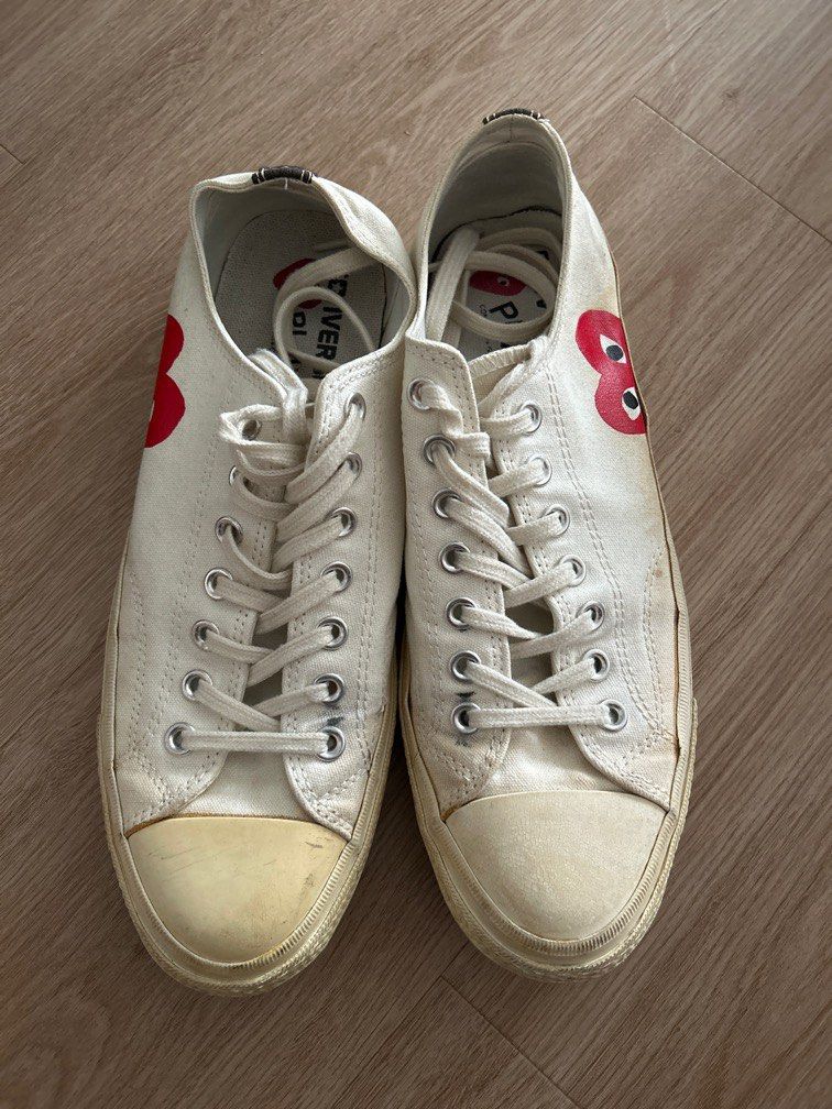 CDG Play Converse Peek A Boo Heart Low Cut Sheakers Men s Fashion