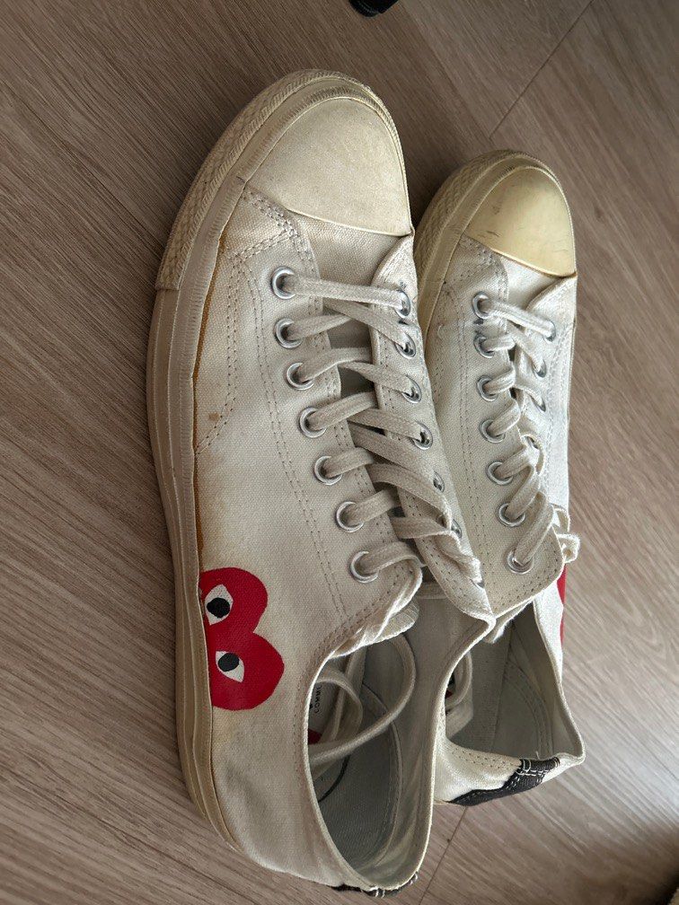 CDG Play Converse Peek A Boo Heart Low Cut Sheakers Men s Fashion