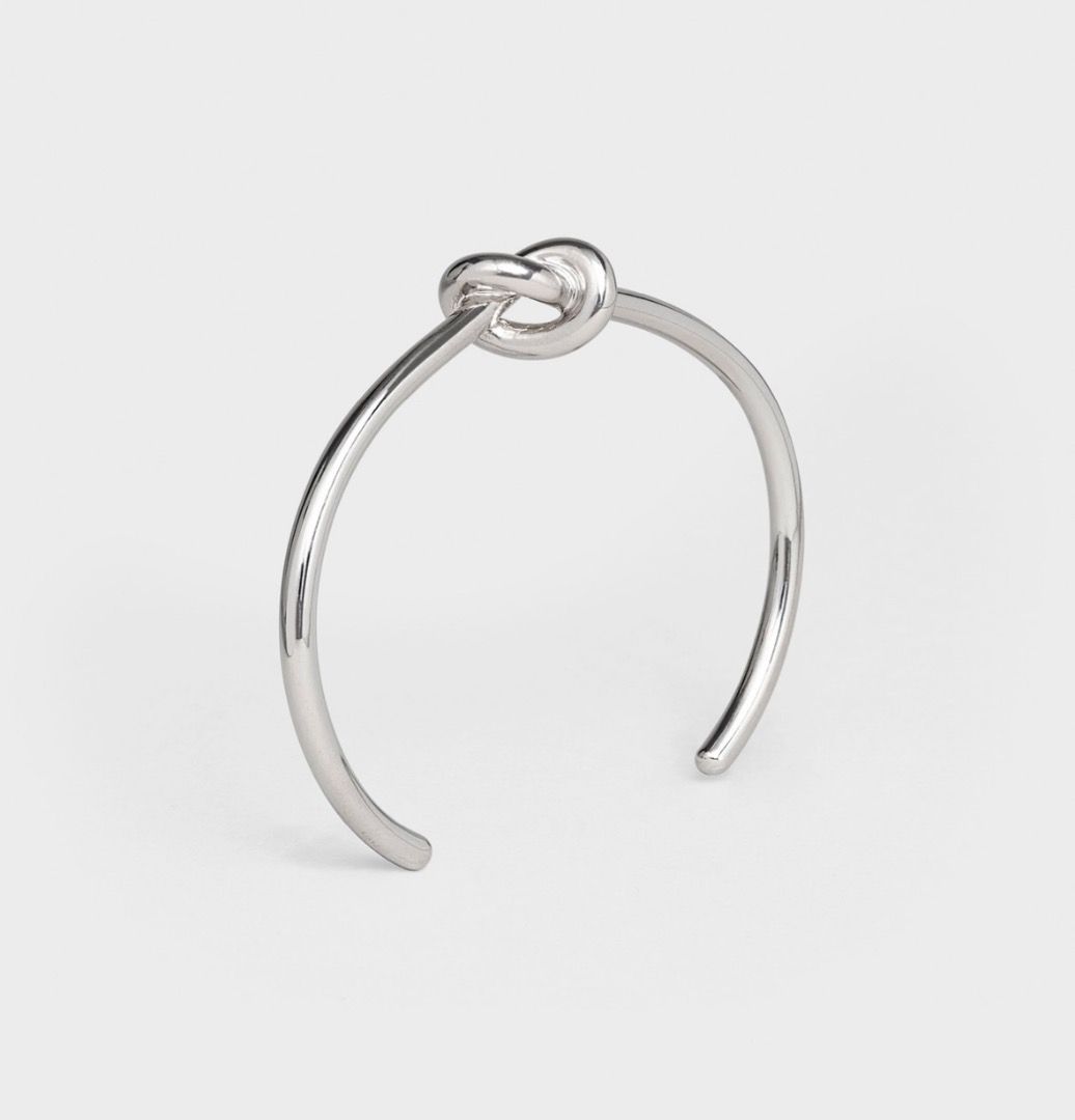 Celine Knot Bracelet in Brass Silver