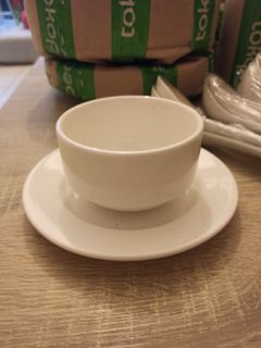 4 set ceramic LEGACY Elegant Bone set mangkuk soup sup sop & saucer tatakan piring kecil
