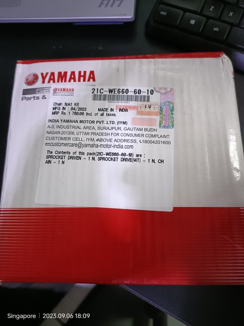 Chain and sprocket for YAMAHA FZ16 Motorcycles Motorcycle