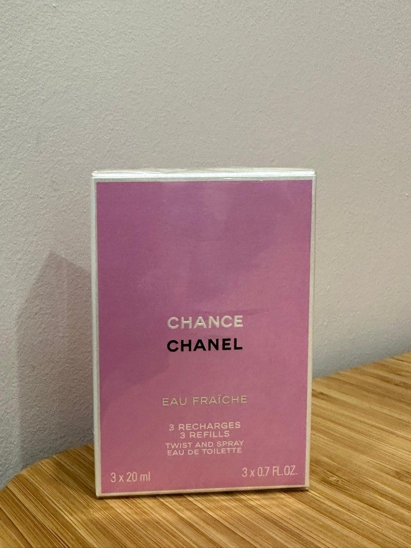 CHANCE EAU FRAÎCHE EAU DE TOILETTE TWIST AND SPRAY (Refill pack - 3x20ml),  Beauty & Personal Care, Fragrance & Deodorants on Carousell