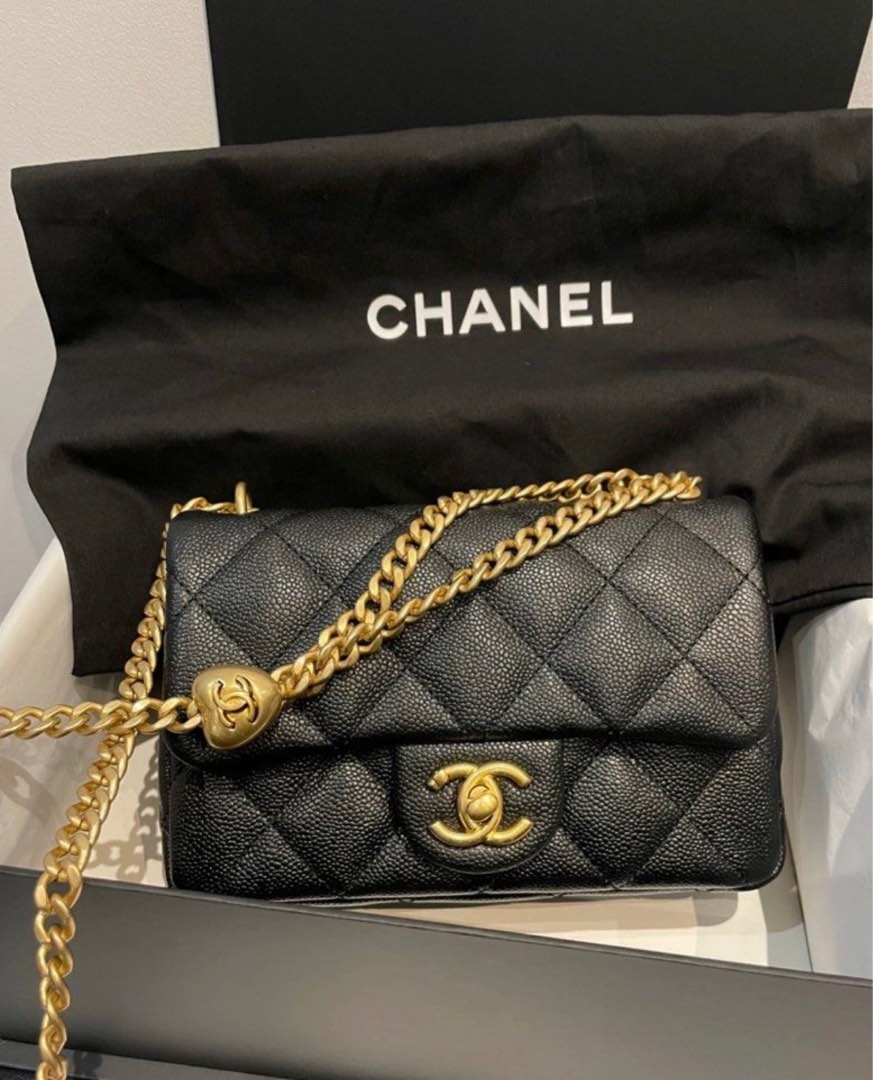 Chanel 23P sweet heart 19cm mini flap, Luxury, Bags & Wallets on Carousell