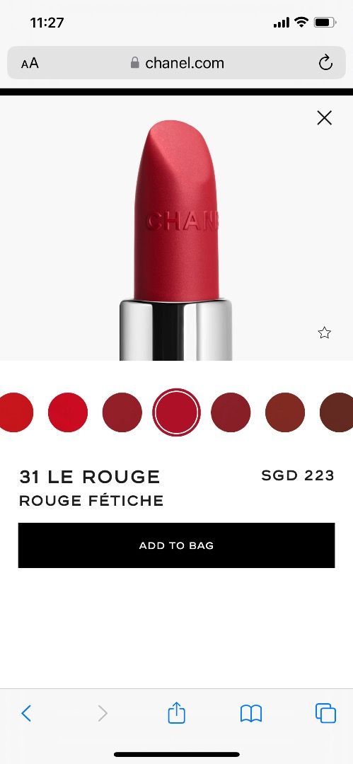 Chanel 31 Le Rouge Premier Shade 5 & Rouge Fetiche Shade 8 Lip