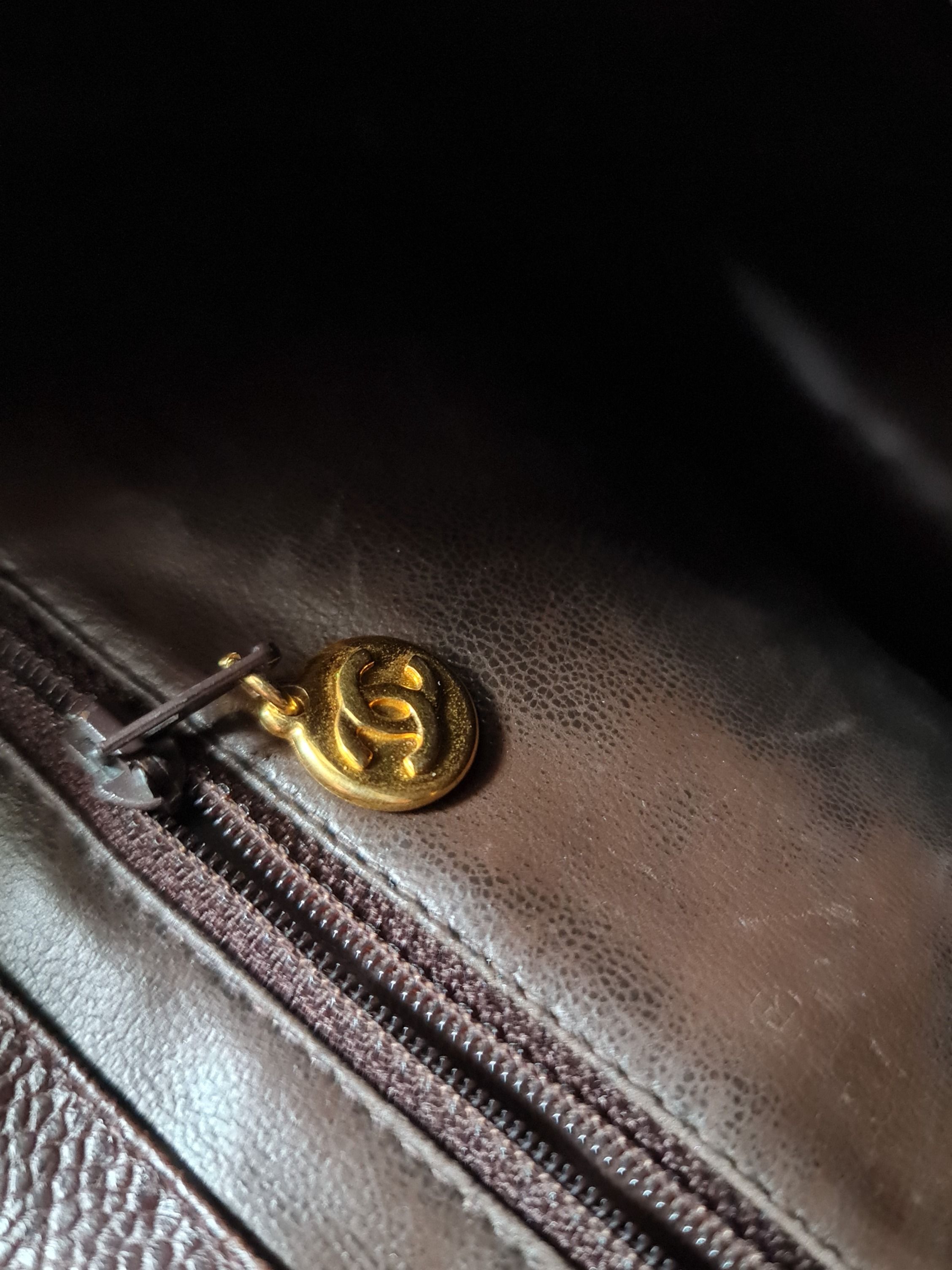 Chanel logo trim bucket vintage bag