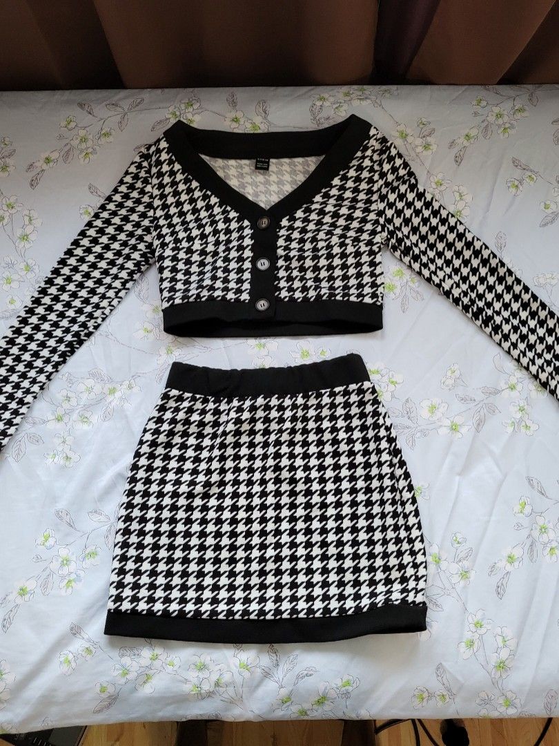 Checkered 2 piece outfit clearance