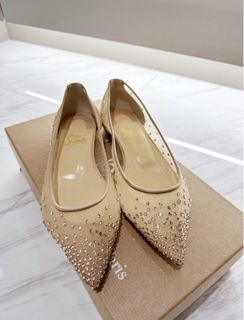 Christian Louboutin Follies Strass Unboxing ( Cinderella Heels ) & Sole  Protector Application 