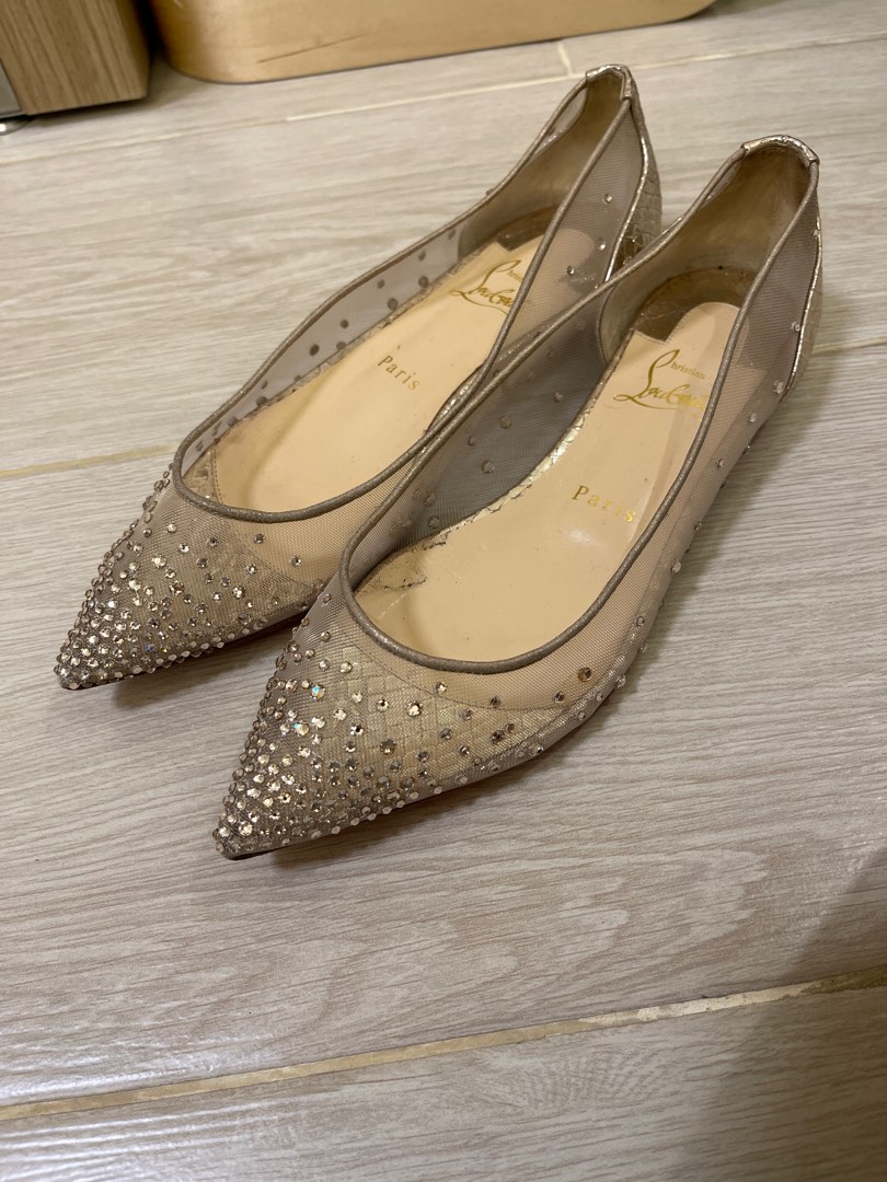 Christian louboutin flats wedding discount