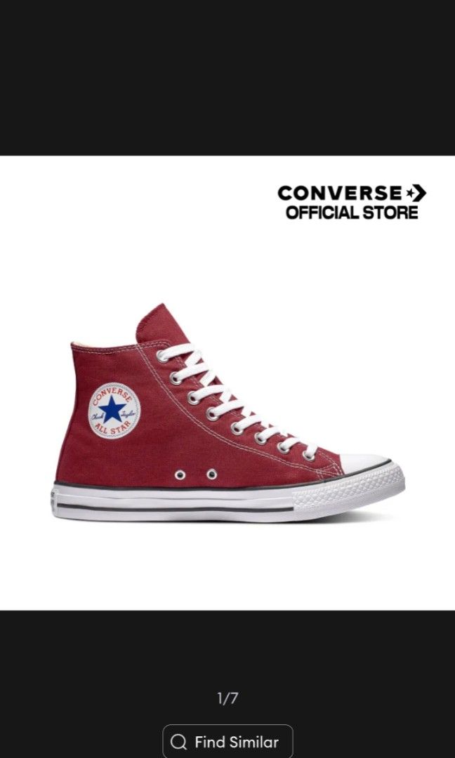 Maroon converse shop high tops mens