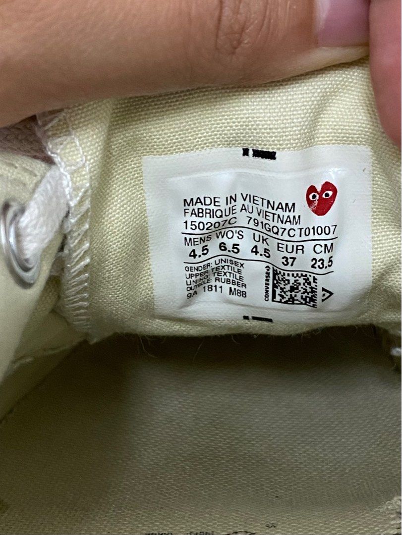 Cdg converse size 4.5 hot sale